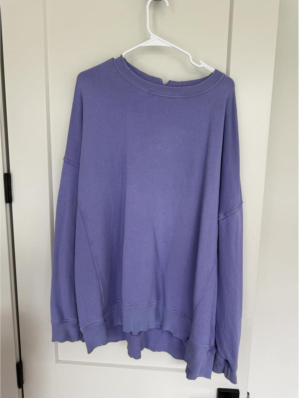 Aerie Purple Oversized Crewneck Sweatshirt XXL